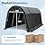 MELLCOM Carport 10 x 20 FT Heavy Duty, Portable Garage with All-Steel Metal Frame and Round Style Roof, Anti-Snow Car Canopy Outdoor Storage Shelter for Car, Truck, Boat