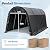MELLCOM Carport 10 x 20 FT Heavy Duty, Portable Garage with All-Steel Metal Frame and Round Style Roof, Anti-Snow Car Canopy Outdoor Storage Shelter for Car, Truck, Boat