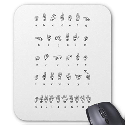 Preisvergleich Produktbild Mauspad der amerikanischen Gebärdensprache (ASL)