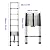 Telescoping Ladder 12.5ft Stainless Steel Extension Folding Ladder 3.8m, Portable Heavy Duty Multi-Purpose Telescopic Ladder with Slip-Proof Feet, 330LBS Capacity, Ladder for Home Loft or RV