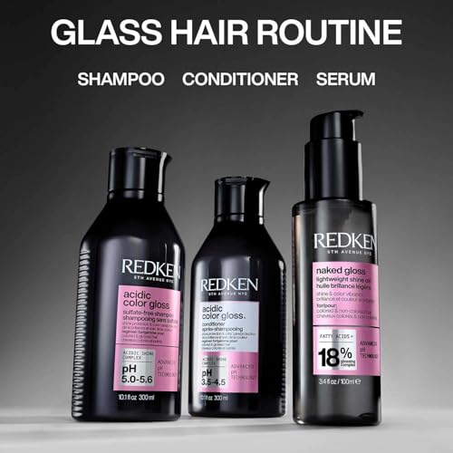 Image of Redken Acidic Color Gloss Sulphate-Free Shampoo, 300 ml | Professional pH Balancing Shampoo For Color Protection & Shine | For Colored Hair | For Men & Women