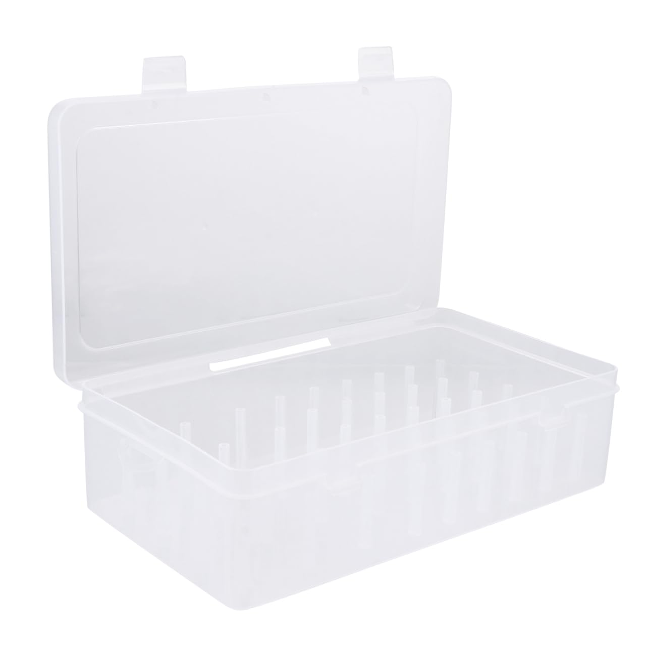 Veemoon 42 Slots Large Capacity Plastic Embroidery Thread Storage Box with Lock Design and Tight Sealing Ability for Home Sewing Organiser
