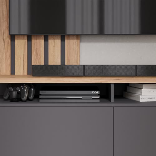 Vicco Wohnwand Harro, Goldkraft Eiche/Anthrazit, – Bild 5