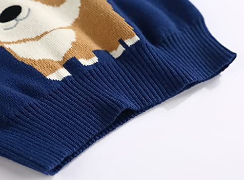 Image of Toddler Baby Boy Knit Sweater Pullover Cotton Cartoon Sweatshirt