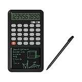 Contenu de l'emballage : 1 calculatrice avec tablette d'écriture (1 stylo inclus) + manuel d'instructions (français non garanti).