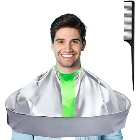 Wsevinn Hair Cutting Capes for Adults, Professional Haircut Cape Umbrella Waterproof Salon Barber Cape Hairdressing Apron, with 1PCS Black Comb Cover
