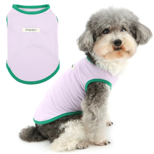 ZUNEA 涼しい 犬服 夏用 タンクトップ シャツ 小型犬 おしゃれ かわいい tシャツ 柔らかい 通気性 人気 可愛い 袖無し ベスト ドッグウェア 洋服 超小型犬 軽量 チワワ 子犬 トイプードル 猫服 脱毛保護 ひんやり犬の服 お散歩 お出かけ パ