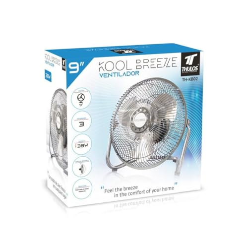 Miniatura 7 de Max Star Ventilador De Mesa De 23 Cm, 3 Velocidades, Motor 38w, Rejilla De Seguridad, Cabezal Ajustable, Vs9