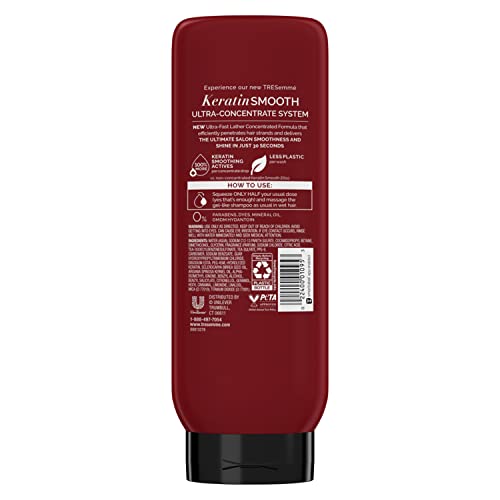 Tresemmé Ultra Keratin Smooth Concentrate Shampoo For Dry Hair Salon Smooth In 30 Seconds, Fast-Lather Technology And 2X More Washes 20 Oz #TOP1