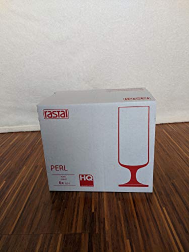 Rastal Perl Goblet Pilsner Beer Glasses - For Drinking Lager, Pilsner, & Seltzer, German Made, 13 Ounce, Set Of 6 Pack #TOP3