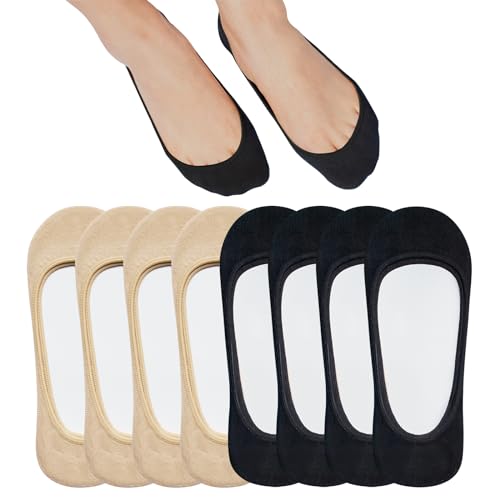 SIXDAYSOX Womens No Show Socks 8 Pairs Ultra Low Cut