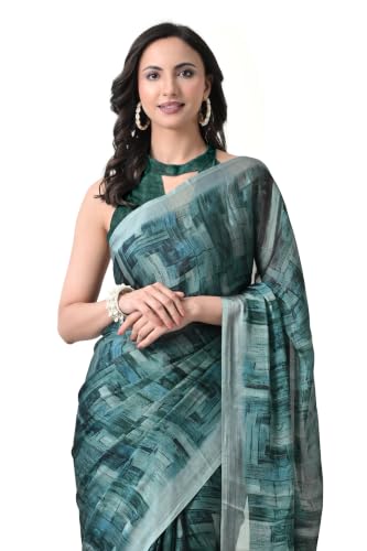 Image of MIRCHI FASHION Women Saree | Chiffon Batik Printed Breathable Regular Use Sari with Blouse