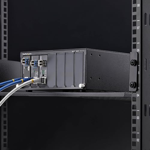 Image of StarTech 7-Slot Unmanaged Media Converter, TAA (MCM7-MEDIA-CHASSIS) | 10in Rackmount for MCM Media Converter Series, Active Cooling