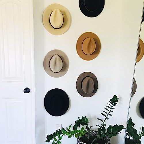 16 Stück Cap Halterung Wand, Hut Organizer mit Haken, Tür Baseball Huthaken Racks Wandmontage, Halter Veranstalter, Kappe Kleiderbügel Schrank, Hutaufbewahrung für Handtaschen Krawatten Schals