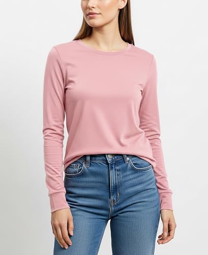 Womens Ultra Soft Midweight Baselayer Top | All Season Thermal Scoop Neck Long Sleeve Shirt | Multi Packs2