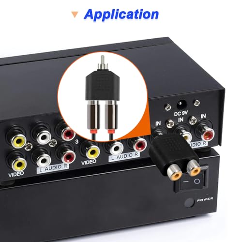 RCA Y Splitter Adapter, 10 piezas miniatura 7