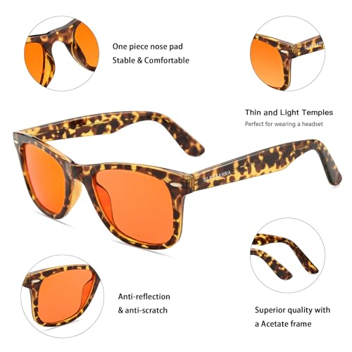 Image of 99.9% Blue Light Blocking Glasses, AR Coating, Computer Screens Gaming for Men Women, Stop Eyestrain, Better Sleep
