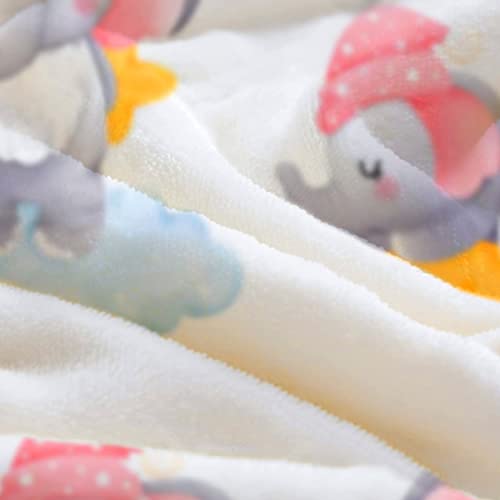 Ultra Soft Baby Blanket, Warm Lightweight Skin-Friendly Micro Fleece Baby Blanket For Girls Boys, Large Printed Nursery Crib Bed Throw Blanket, 30X40 Inches, Elephant #TOP3