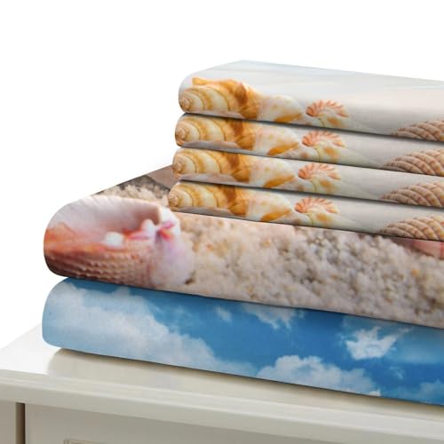 Parure de lit plage 3D en cadeau idéal avec housse 200x200 et taies assorties