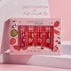 bellapierre Cosmetics 4-Piece Natural Lip Oil Kit | Moisturizing Lip Gloss Set | Fruit Flavored Lip Oil Collection with Rollerball Applicator