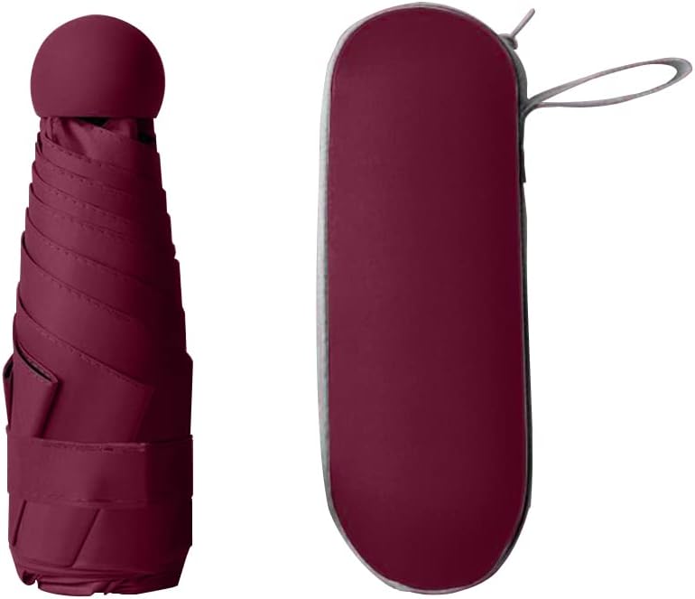 Folding Umbrellas Travel Pocket Umbrella Small Mini Umbrella Light Compact Design Perfect for Travel Lightweight Portable Parasol Outdoor Summer Sun Rain Umbrellas