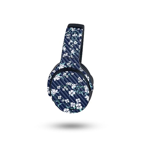 Image of MightySkins Carbon Fiber Skin Compatible with Skullcandy Crusher ANC 2 - White Freesia | Protective, Durable Textured Carbon Fiber Finish | Easy to Apply