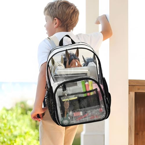 Mochila transparente de caballos aprobada para estadios que soluciona filas en seguridad 7