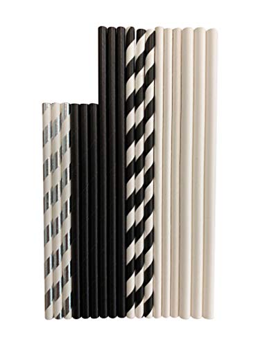 image for Kingseal FSC Certified Paper Disposable Cocktail Straws, Stirrers, Unw