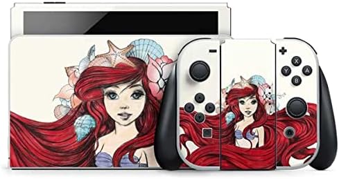 Skinit Decal Gaming Skin Compatible with Nintendo Switch OLED (2021) - Officially Licensed Disney The Little Mermaid Ariel Illustration Design