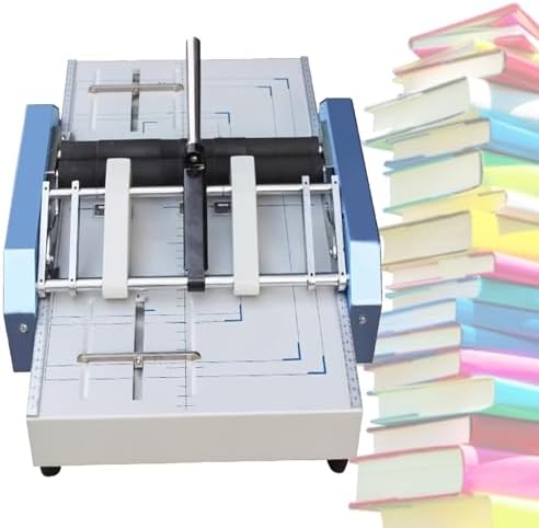 Paper Bookbinding Folding Machine - Booklet Maker A3 Paper Folder Stapler Machine - MAX 12.4" × 17.3" Paper Folding and Binding Machine for Factory School Home Brochures