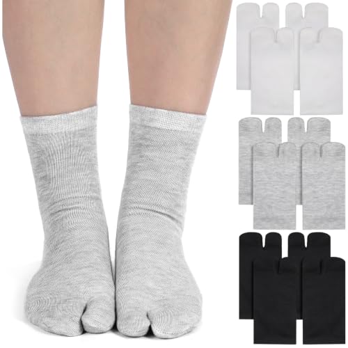 Geyoga 6 Pairs Split Toe Socks Japanese Tabi Sock...