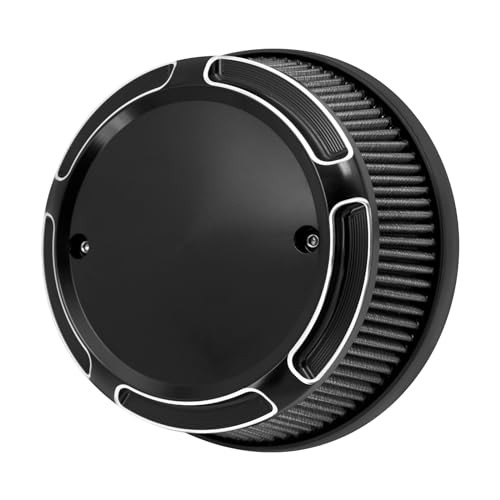 HCmotorku Motorrad-Luftfilter, Luftreiniger, Motorrad-Lufteinlassfilter, CNC-Passform, für Indian Vintage Springfield Chieftain Roadmaster 2014–2023 (B-Schwarz)