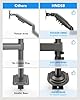 HUANUO 17-32 Inch Dual Monitor Stand, Gas Spring Dual Monitor Mount, Monitor Stand 2 Monitors, Ergonomic Adjustable Tilt/Swivel/Rotate, Weight Max 19.8 lbs, VESA 75/100mm #2