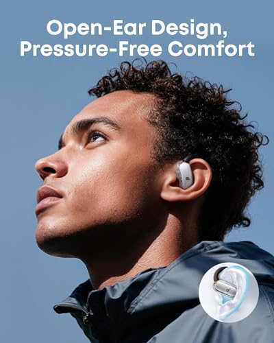 Miniatura 2 de Soundcore V40i de Anker Auriculares Open-Ear, IP55, 21 h | Diseño cristalino, estuche sin tapa, 4 posiciones ajustables, graves más ricos y llamadas claras con IA