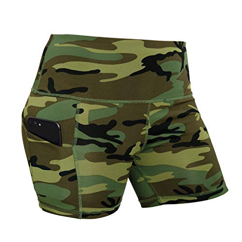 Rothco Womens Camo Workout Performance Legging Shorts, XS