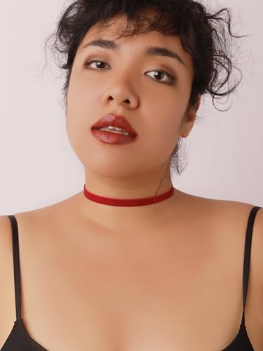 Sacina Goth Red Velvet Lace Choker, Choker Necklace for Women, Gothic Vintage Necklace, Christmas Jewelry Gift for Women4