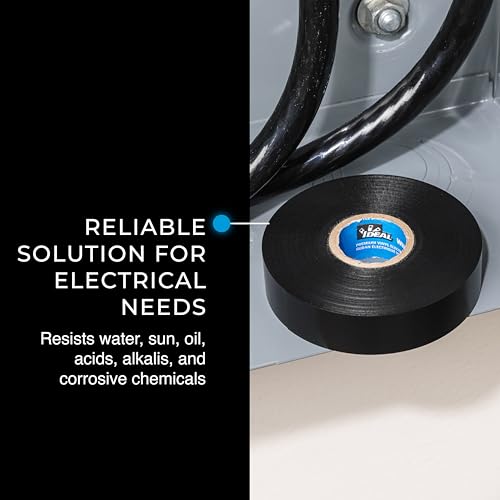 Image of Ideal Industries INC. 46-88 Black 8.5 Mil UL Listed 3 /4 in. Wire Armour Heavy Vinyl Professional Electrical Tape