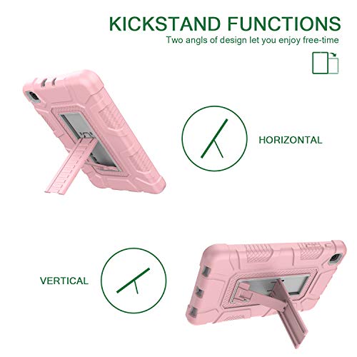 Samsung Galaxy Tab A 8.4 2020 Case, Hybrid Shockproof Rugged Drop Protection Cover Built With Kickstand For Galaxy Tab A 8.4 Inch 2020 Sm-T307 (Rose Gold+Grey) #TOP4