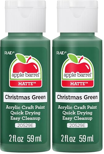 Image of Apple Barrel Acrylic Paint in Assorted Colors (2-Ounce), 20529 Christmas Green (Pack of 2)
