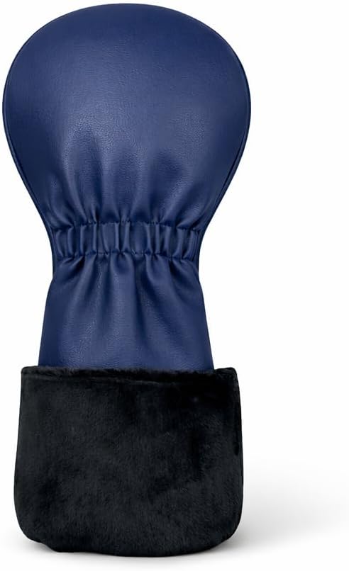 Leather Golf Headcovers Set of 3 – Driver (1), Fairway Wood (W) & Hybrid (H) – Premium Retro PU Leather Golf Club Head Covers – Fits 460cc – Detroit Golf Co.