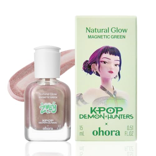 ohora x KPDH Magnetic Nail Care Polish ZOEY (Green), Cat Eye Effect, 15 mL