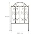 Relaxdays Gartenzaun aus Stahl, Zaunstecksystem 3er Set, verzierter Vorgartenzaun, Zaunelement HxB: 98 x 63,5 cm, Bronze