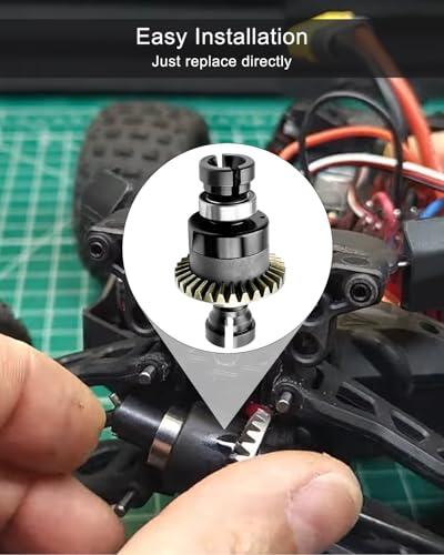 Image of Assembled Differential 30T 0.8Mod V2 Fit for 1 /18 ARRMA GROM Typhon Granite GROM Mini Mojave GROM 2S, 2PACK Black