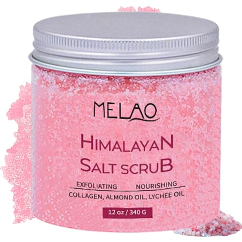 340G Himalayan Salt Body Scrub, Exfoliating Body Scrub, Anti Cellulite Dead Sea Salts For Bath, Large-Capacity Scrub, Dead Skin Remover For Body, Nourish & Brighten Spa Face Body Scrub, Body Skin Care