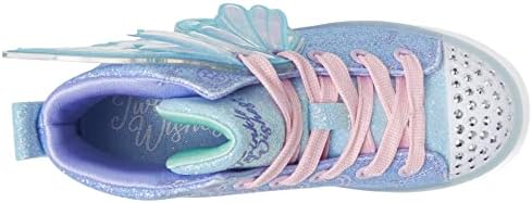Skechers Kids Girls Toes TWI-Lites 2.0-Twinkle Wishe Sneaker, Light Blue/Multi, 2 Little Kid | Image 1