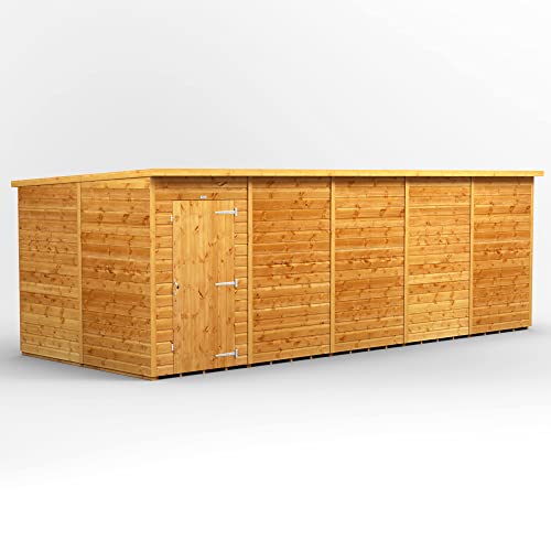 Power Hochwertige Grad Pultdach Gartenhaus mit Sicherheitsfunktionen, Tür & Fenster anpassbar, aus extra dickem Gradsholz & gehärtetem Glas (Fensterlos)