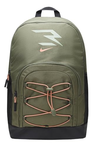 Nike 3BRAND Kids Blitz Bungee Backpack for School, Medium Olive - image 1