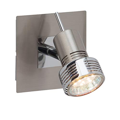 Brilliant Kassandra Wandspot, GU10 LED, 1x 3 W, 240lm, 3000K, Metall, eisen/chrom G34710/77