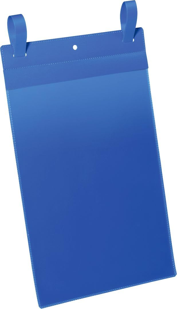 Durable 175007 - Buste con Fascette di Aggancio, 223 x 530 mm (L x H), Confezione da 50 Pezzi, Blu