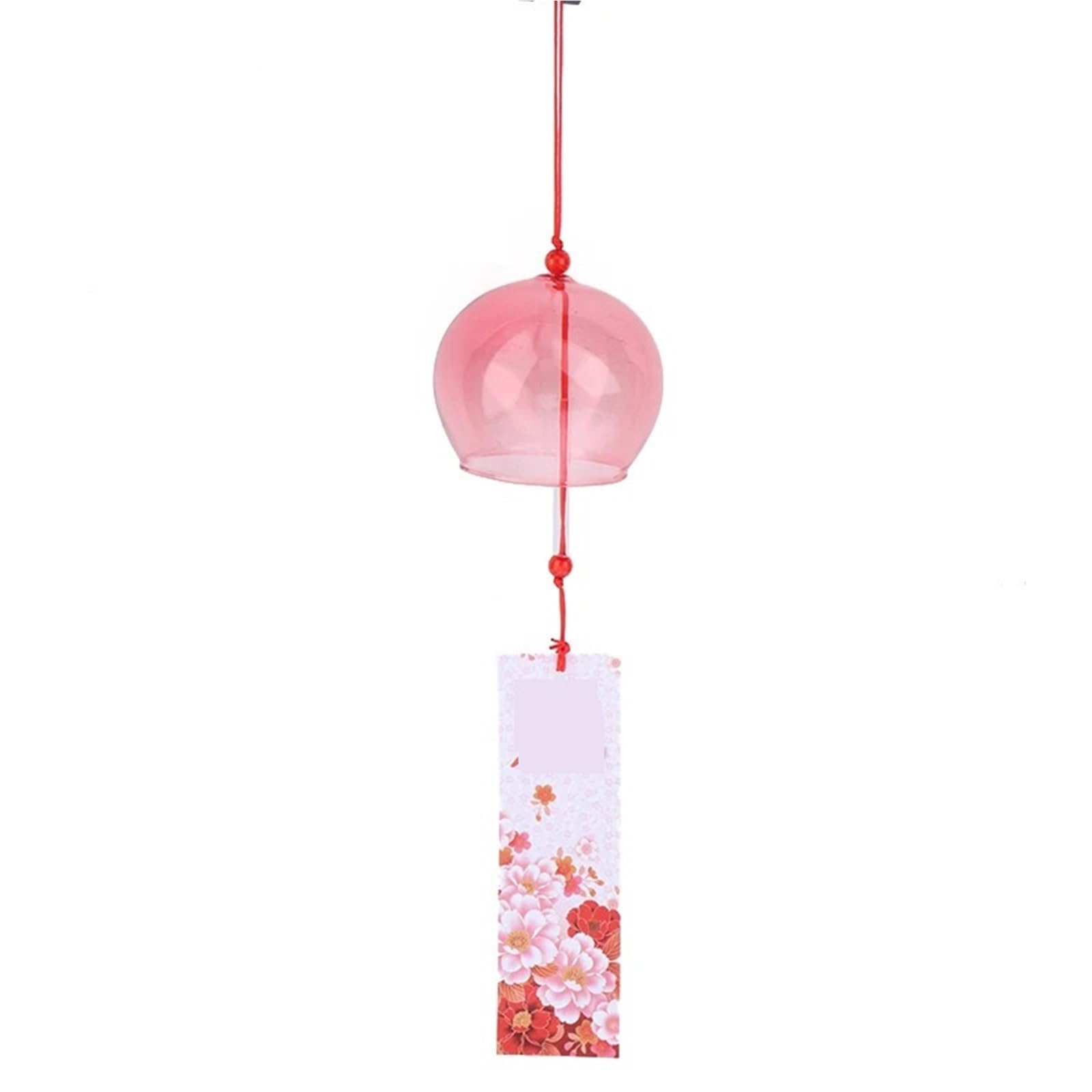 Wind Chimes 1Pc Wind Bells Handmade Glass Chime Home Decors Chimes(Red)